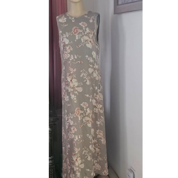 Lauren Ralph Lauren Floral Pastel Silk Maxi Dress - Picture 1 of 9